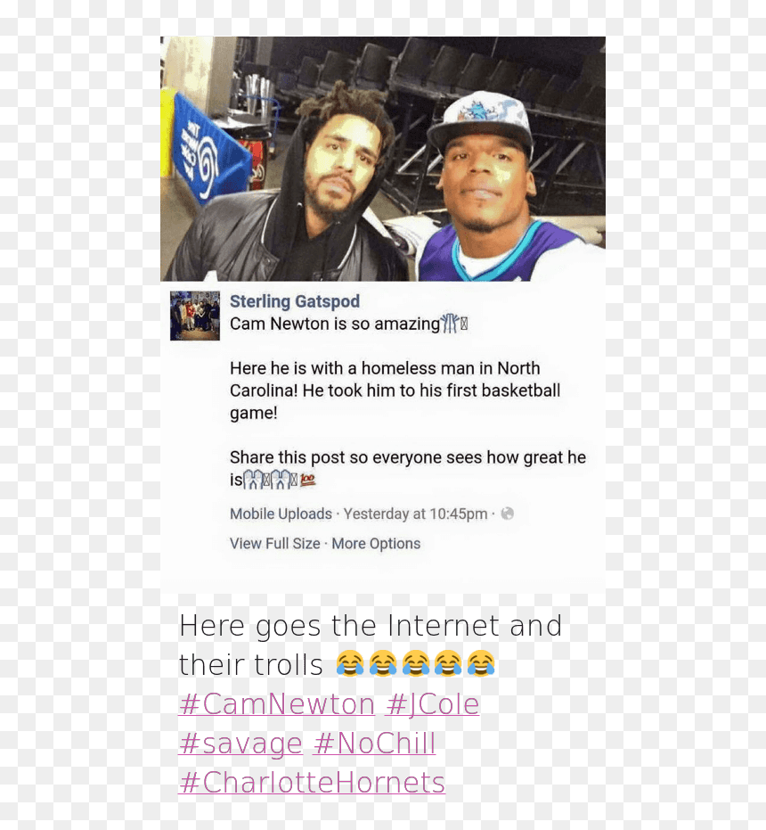 Basketball, Cam Newton, And Carolina Panthers - Cam Newton And J Cole, HD Png Download - cam newton png