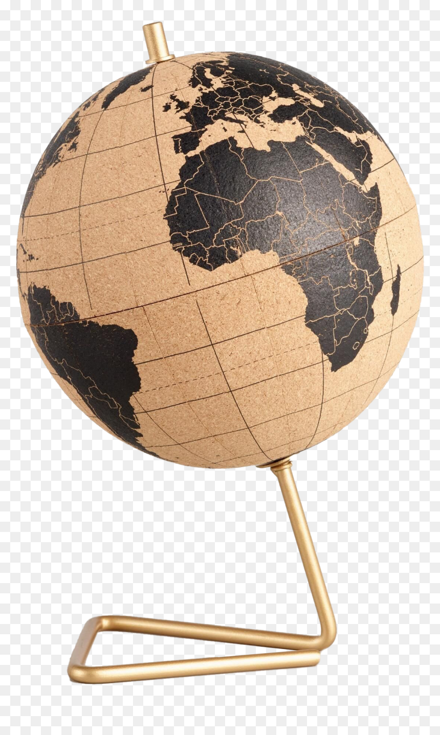 Cork Globe Png Pic Background - Cork Globe With Pins, Transparent Png - gold globe png