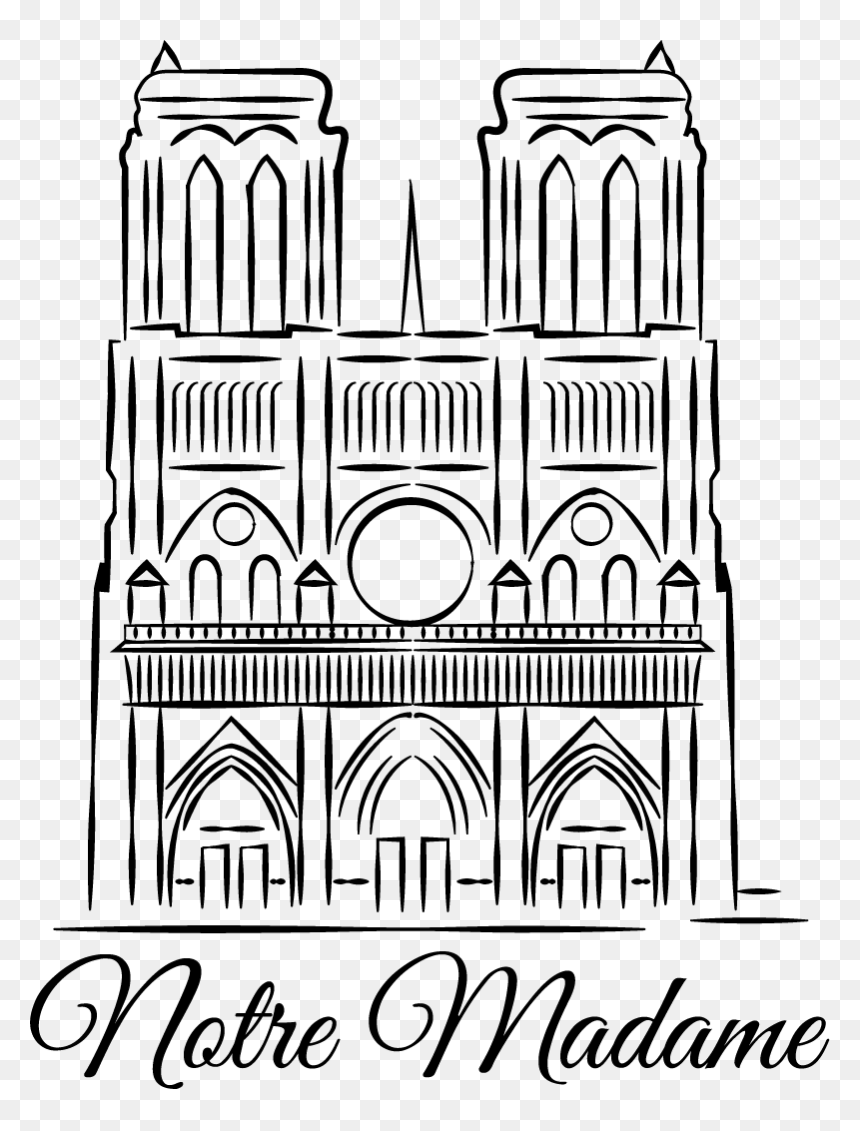 Notre Dame Living Room Wall Decor - Design, HD Png Download - notre dame png
