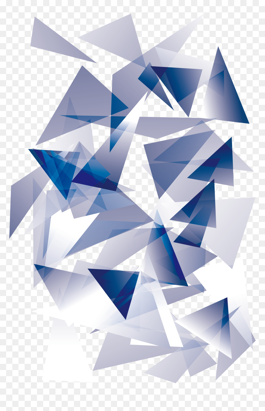 Clip Art Library Blue Science And Technology Transprent - Triangles Blue Transparent Background, HD Png Download - triangle design png