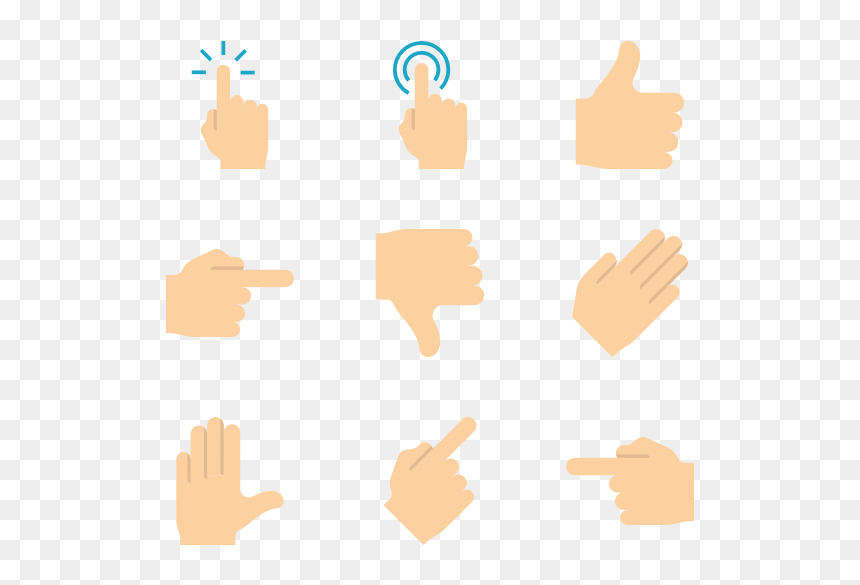 Finger Paint Hands Png - Finger Flat Icon, Transparent Png - hand vector png