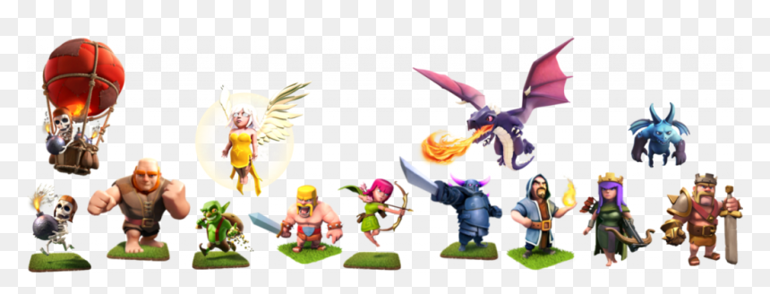 How To Play Clash Of Clans - Troops Clash Of Clans, HD Png Download - clash royale king png