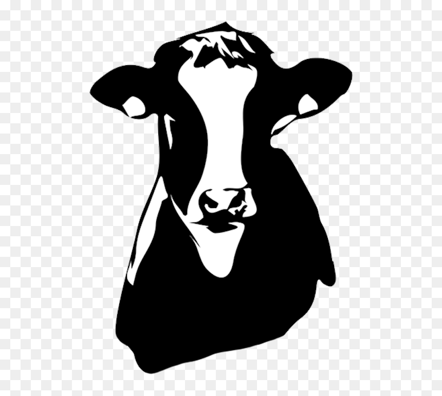 Cow Bust Transparent - Transparent Cattle Silhouette, HD Png Download - cow icon png