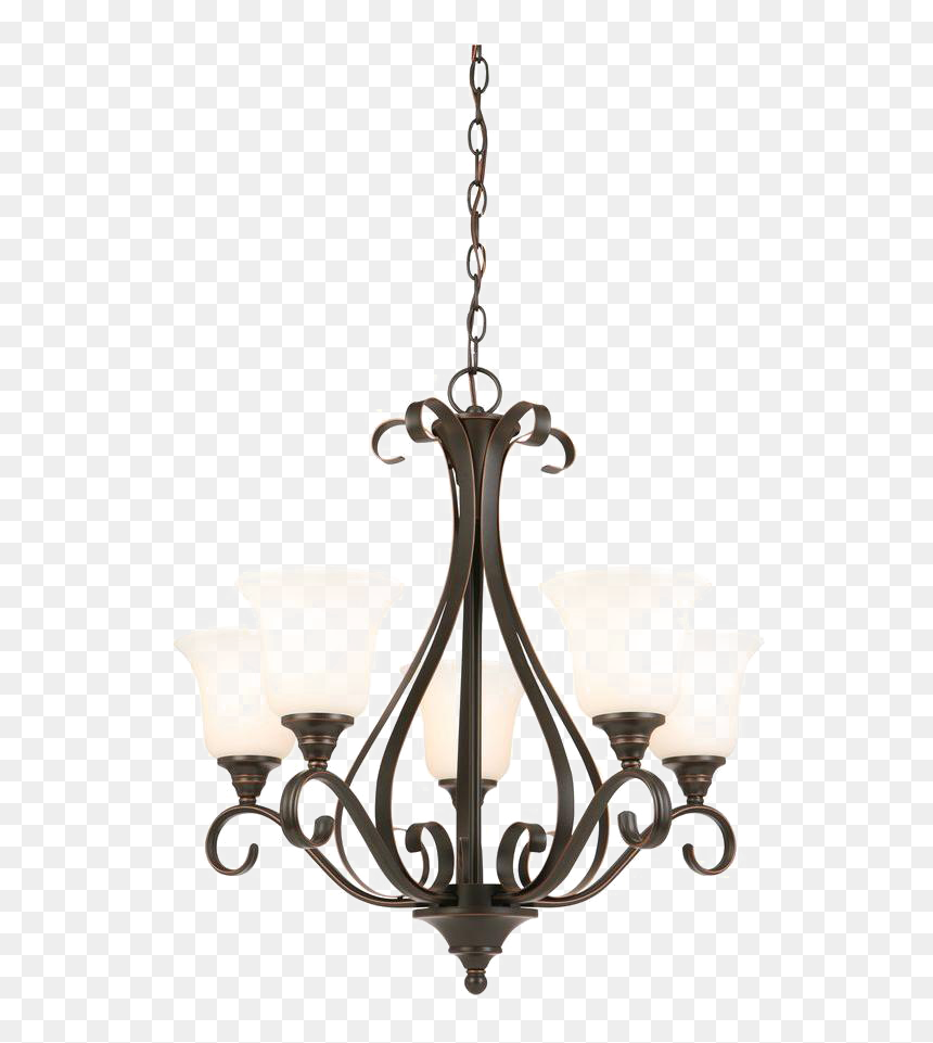 Hanging Chandelier Png Transparent - Oiled Rubbed Brone Chandiliers, Png Download - hanging light png