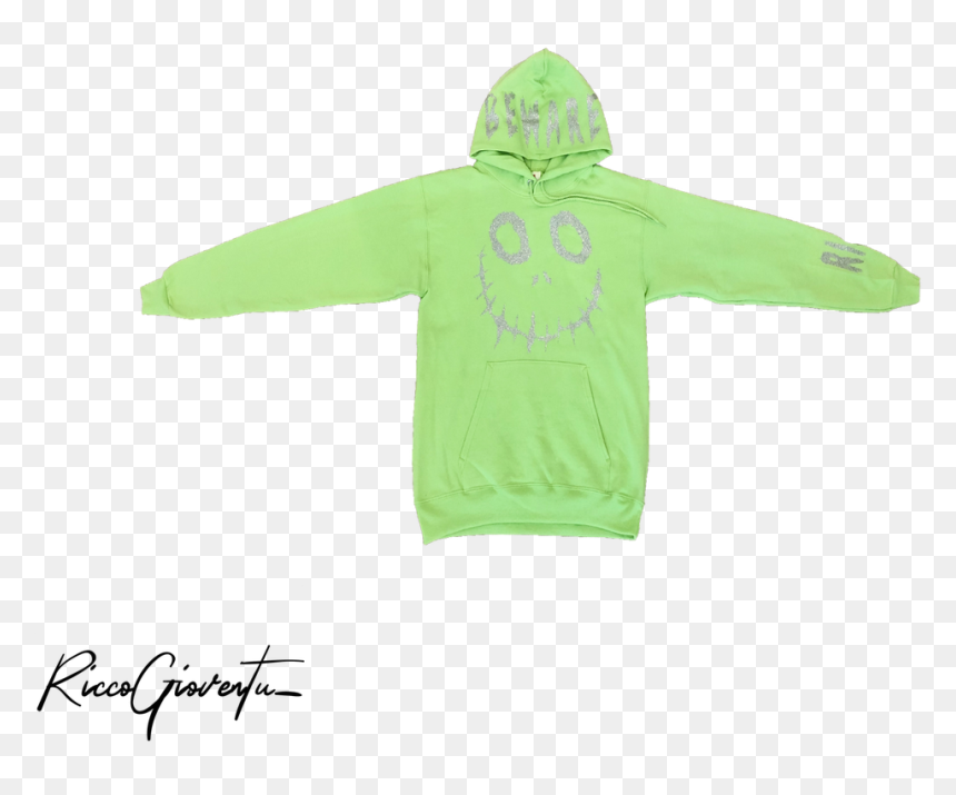 Slime Green Beware Hoodie, HD Png Download - green slime png