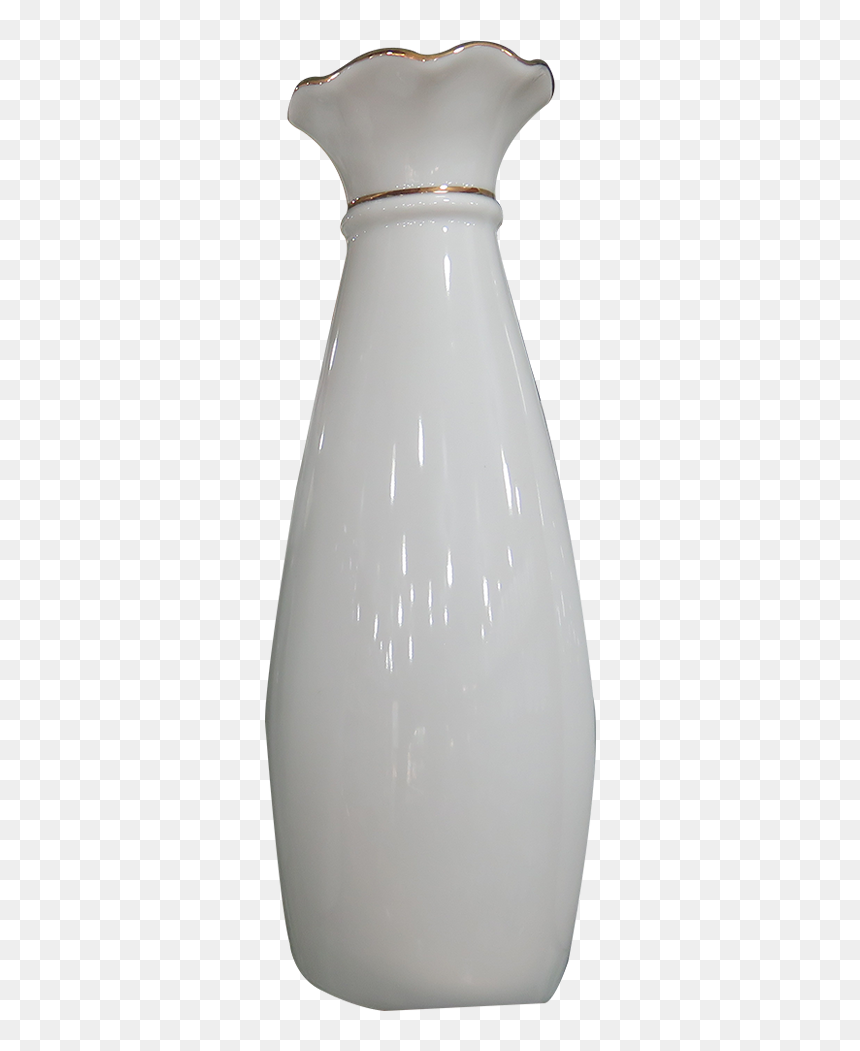 White Color With Golden Line - Vase, HD Png Download - golden line png