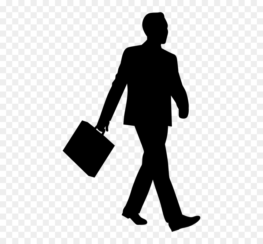 Silhouette Of A Businessman, HD Png Download - businessman silhouette png