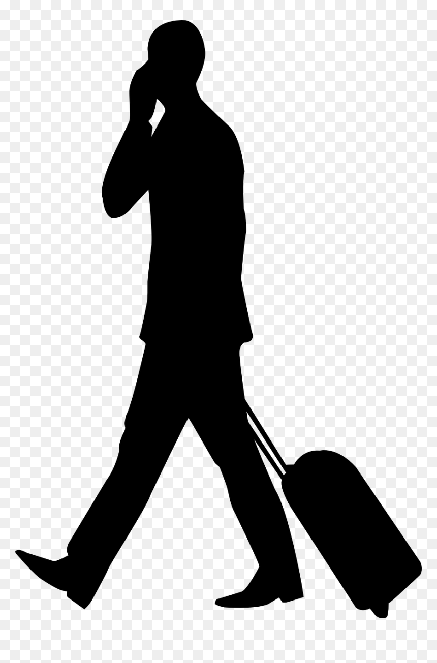 Business Traveler Clip Art, HD Png Download - businessman silhouette png