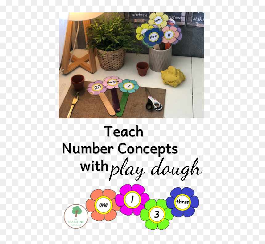Teach Number Concepts With Play Dough - Floral Design, HD Png Download - play doh png