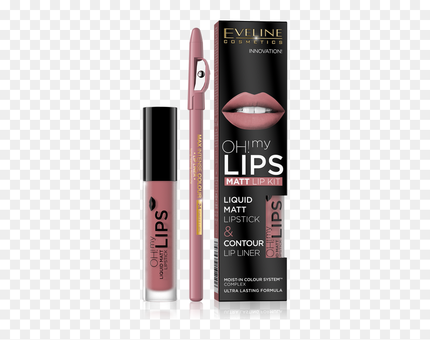Matte Lipstick No - Eveline Liquid Matte Lipstick, HD Png Download - lipstick smear png