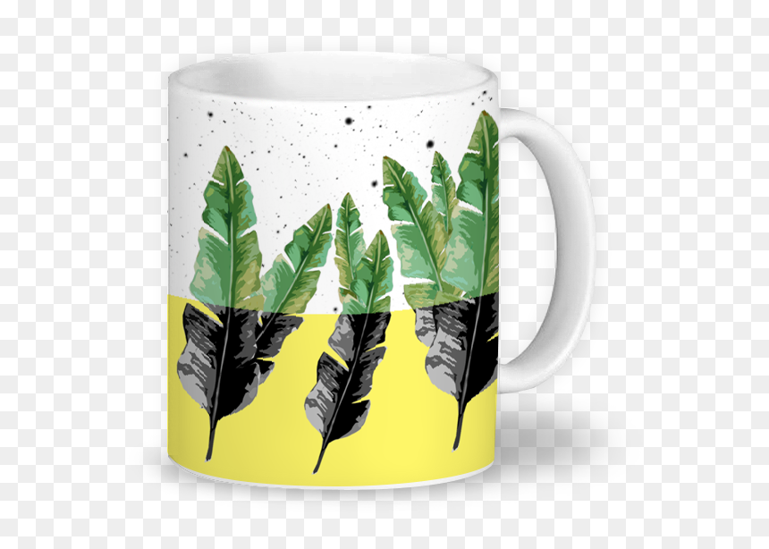 Caneca Banana Leaves De Gal Pop Designna - Banana Leaf, HD Png Download - banana leaves png