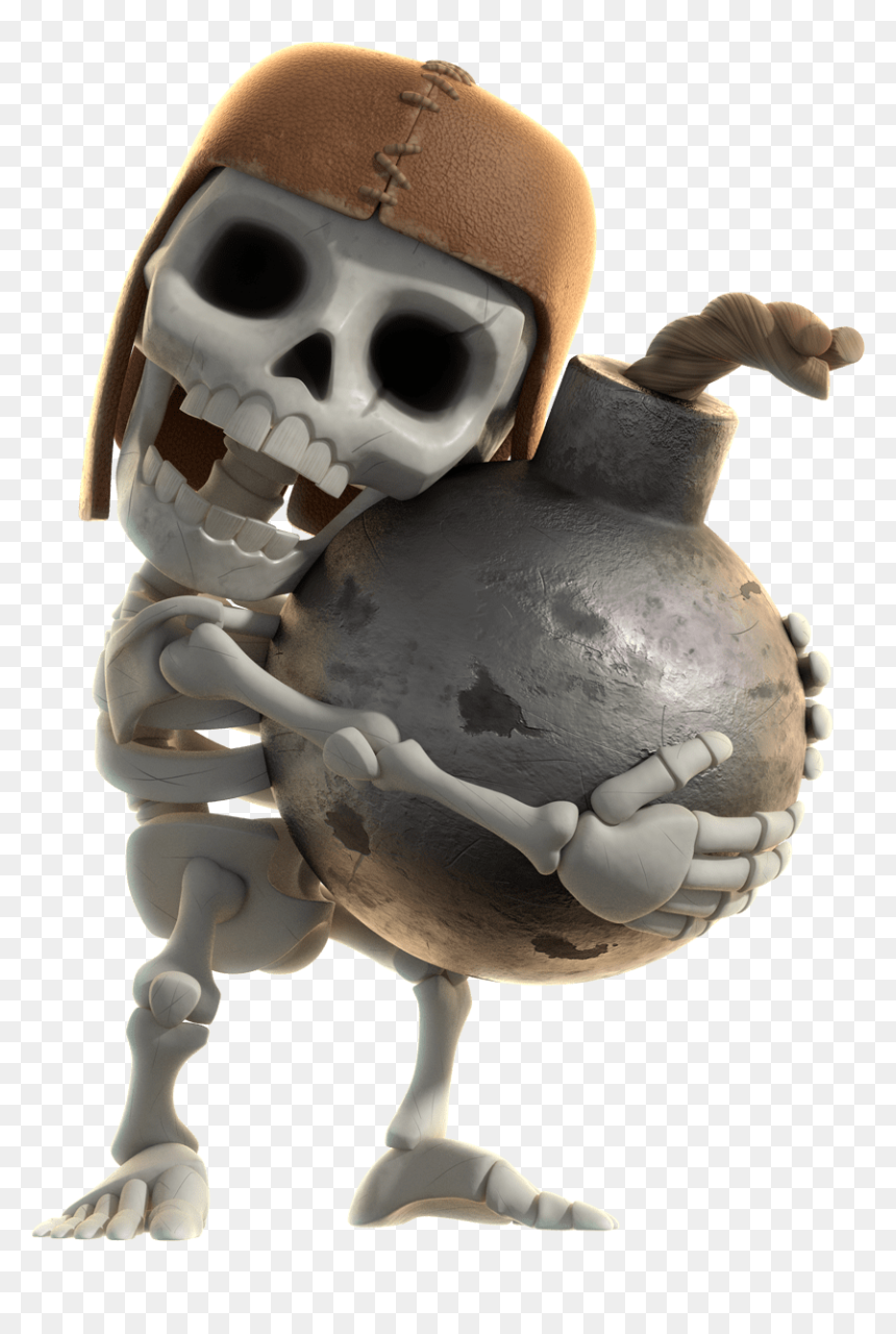 Clash Of Clans Skeleton Holding Bomb - Clash Royale Skeleton Bomb, HD Png Download - hog rider png
