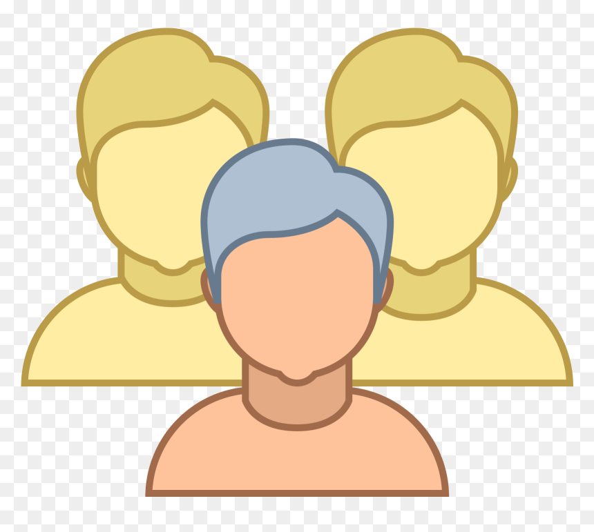 This Image Is Depicting A Group Of Four People Clustered - Icon, HD Png Download - group of people icon png