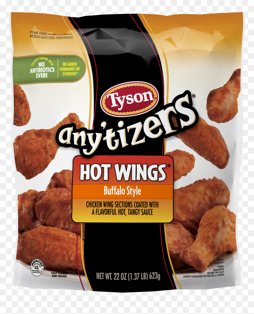 Tyson® Any"tizers® Buffalo Style Bone-in Chicken Wings, - Tyson Hot Wings, HD Png Download - hot wings png