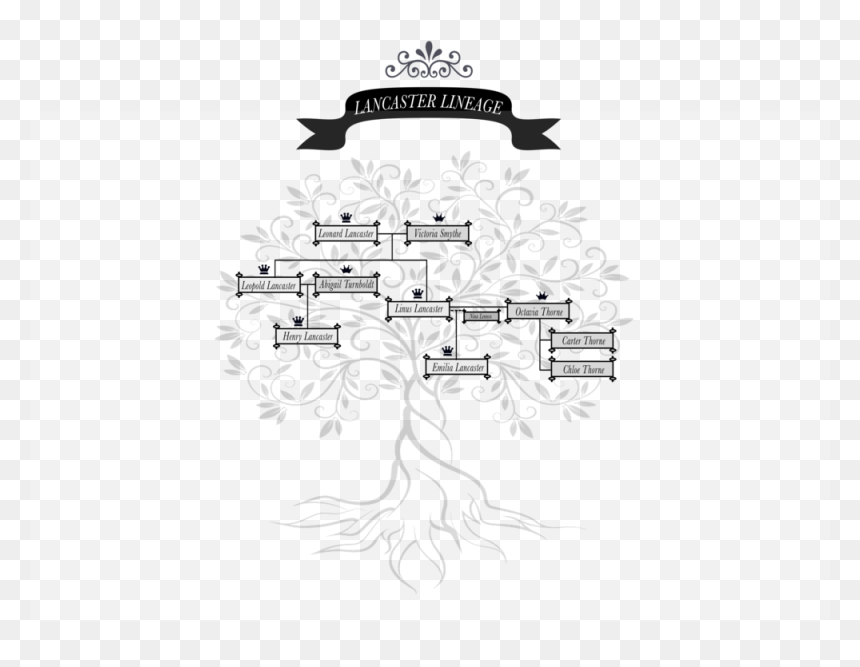 Lancaster Family Tree - Sketch, HD Png Download - tree sketch png