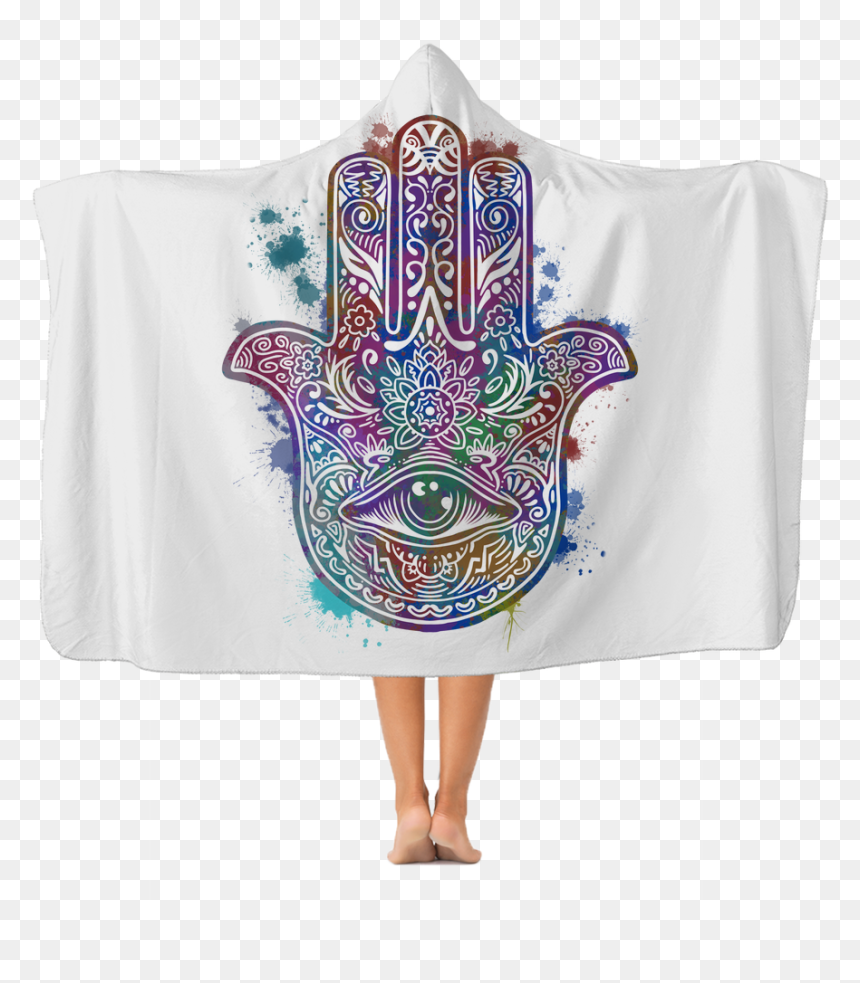Hamsa Hand ﻿classic Adult Hooded Blanket Apparel Michael"s - Blanket, HD Png Download - hamsa png