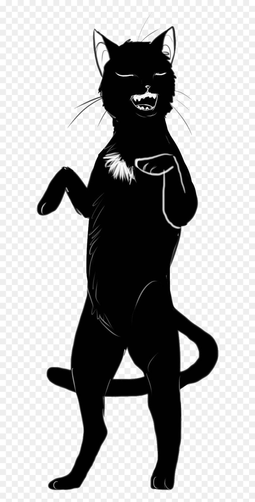 Whiskers Domestic Short-haired Cat Silhouette Clip - Illustration, HD Png Download - jumping cat png