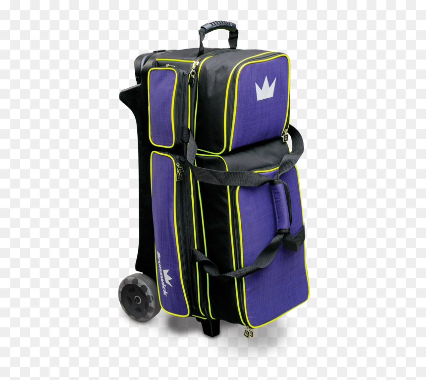 Brunswick Crown Deluxe Triple Roller Bowling Bag, HD Png Download - purple crown png