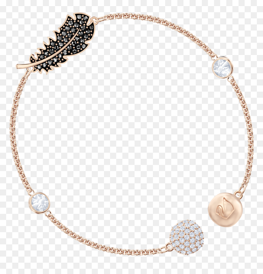 Swarovski Remix Collection Feather Strand, HD Png Download - gold feather png