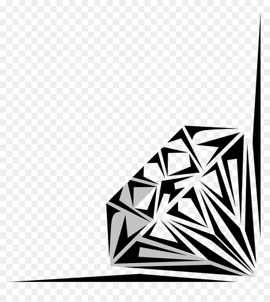 Transparent Kite Clipart - Border Png Free Diamond, Png Download - diamond frame png