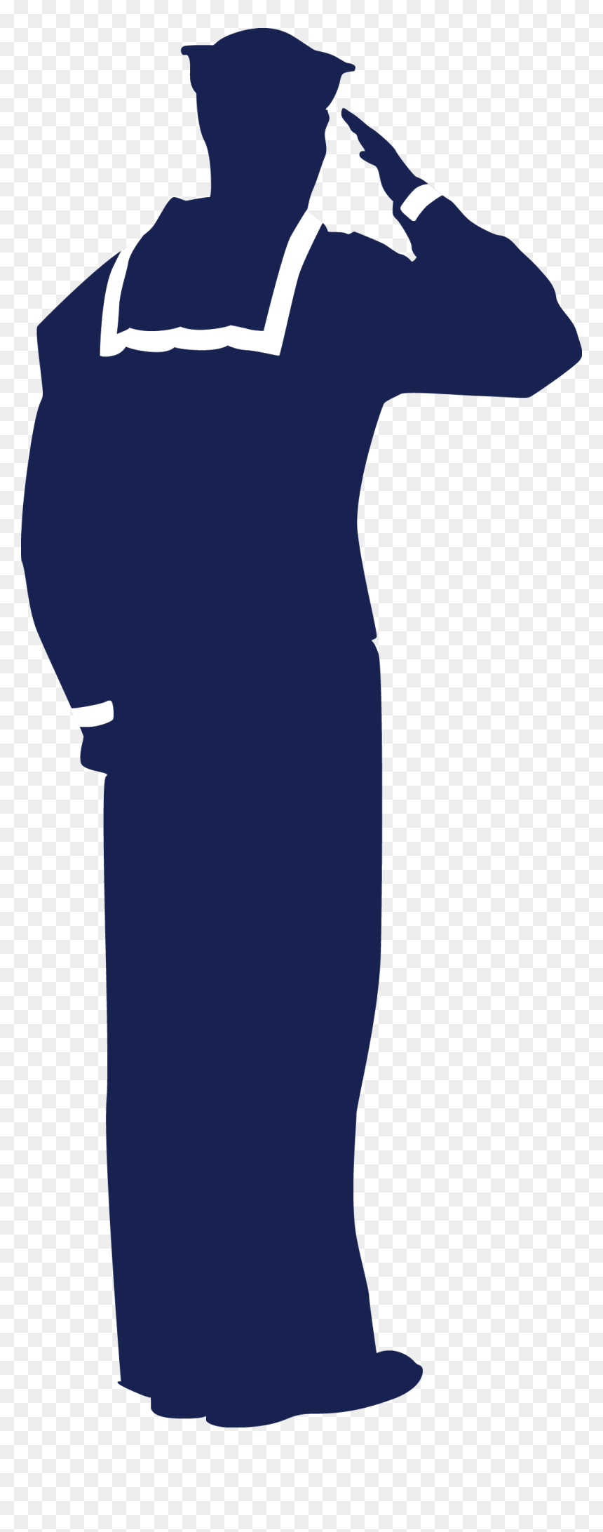 Image Result For Sailor Silhouette - Clipart Navy Sailor Silhouette, HD Png Download - soldier salute silhouette png