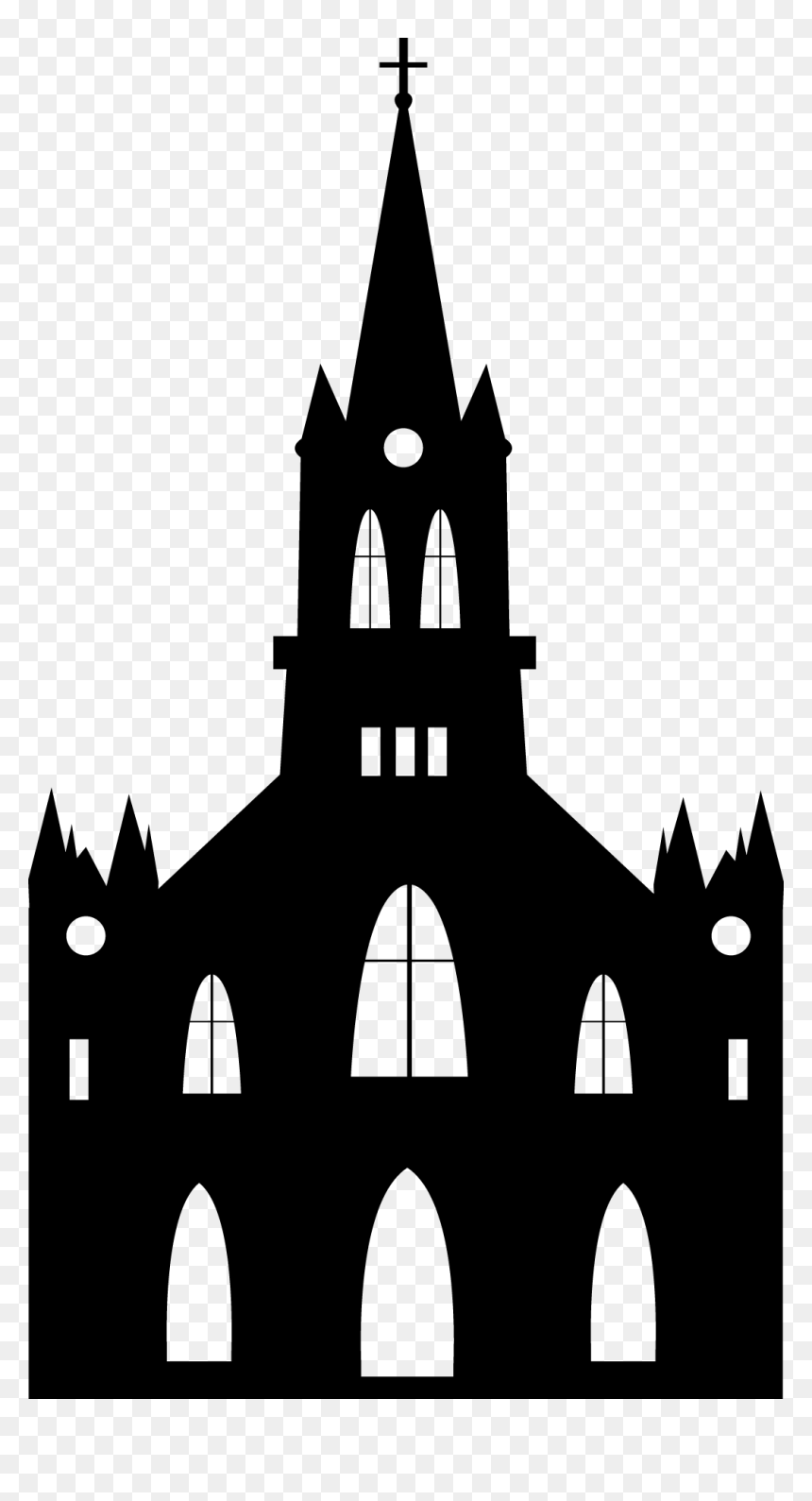 Euclidean Vector Church Religion Silhouette - Castle Silhouette Png, Transparent Png - castle silhouette png