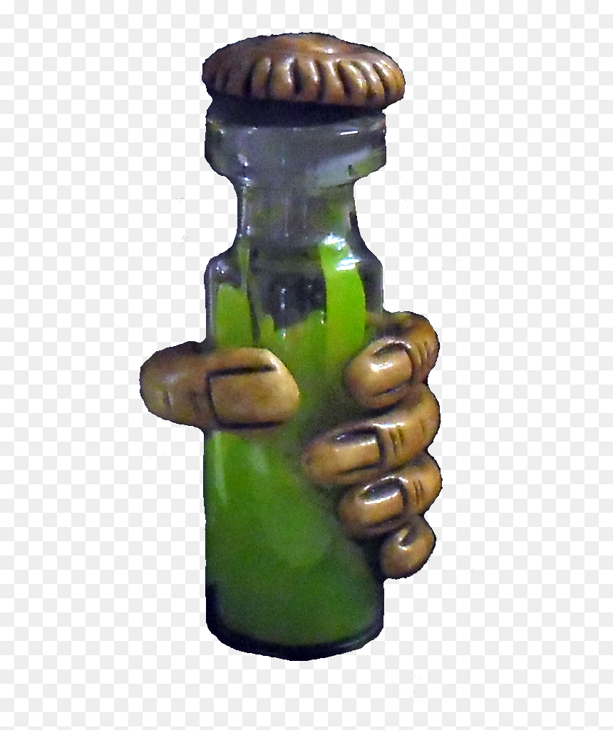 Ghoulish Hand With Vial Of Green Slime - Portable Network Graphics, HD Png Download - green slime png