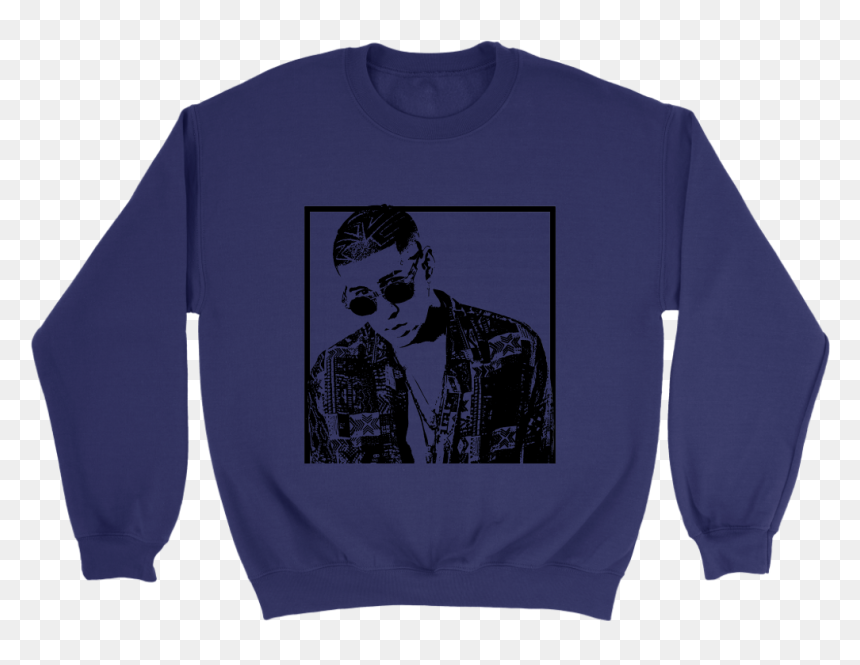 Reggaeton Icon Graphic Crewneck Featuring Bad Bunny - Yikes Sweatshirt Eddie Burback, HD Png Download - bad bunny png