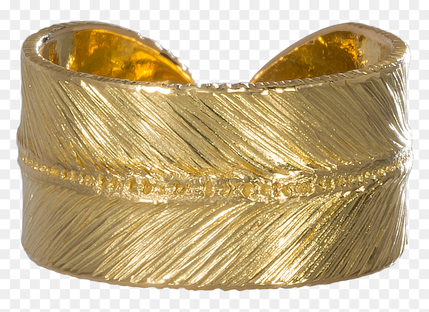 Gold Feather Ring , Png Download - Gold, Transparent Png - gold feather png