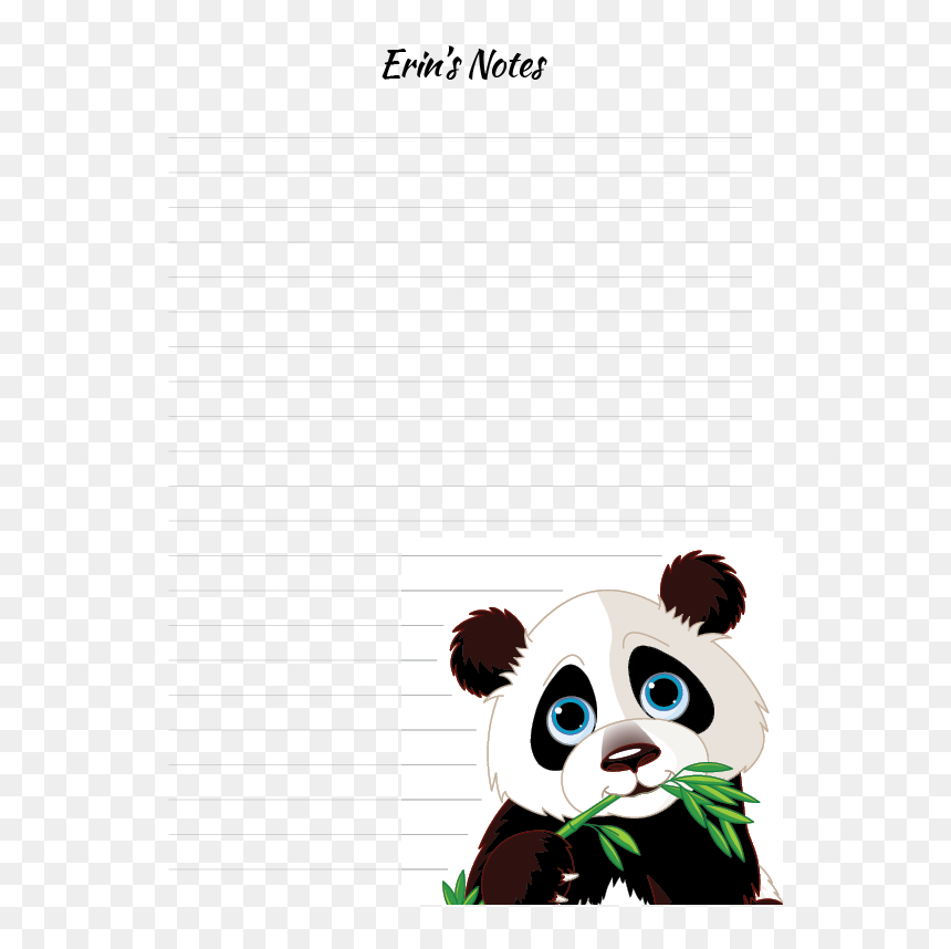 Cute Panda Eating Bamboo , Png Download - Panda Illustration, Transparent Png - cute panda png