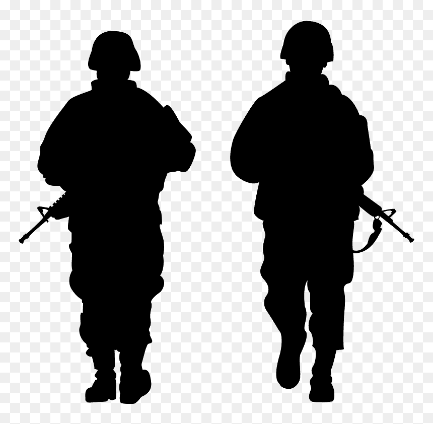 Soldier Silhouette Vector, HD Png Download - soldier salute silhouette png