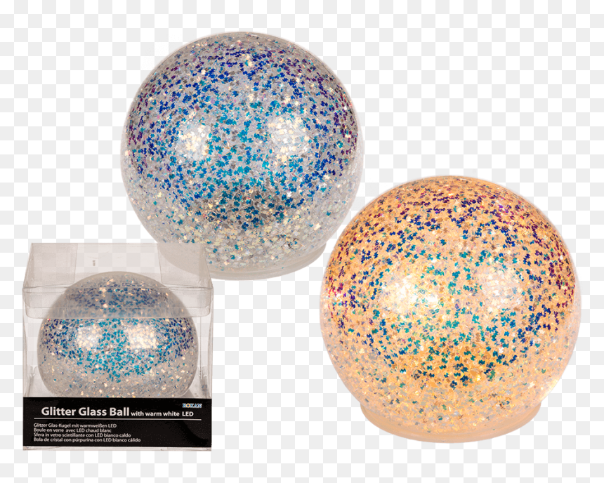 Led Kugel Glitzer, HD Png Download - glass ball png