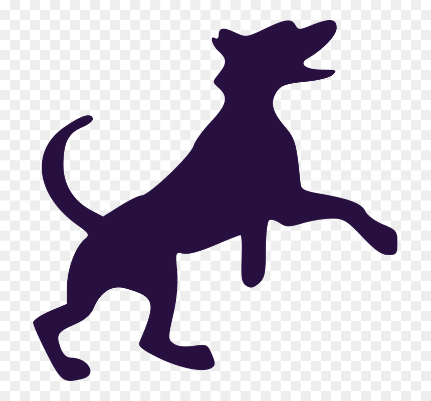 Dog Clip Art Silhouette Png, Transparent Png - jumping cat png
