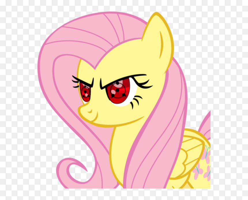 Phoenixkatfury, Fluttershy, Naruto, Safe, Sharingan, - Naruto Pony, HD Png Download - sharingan eyes png