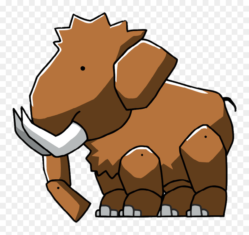 Scribblenauts Mammoth Clip Arts - Wooly Mammoth Clipart, HD Png Download - mammoth png