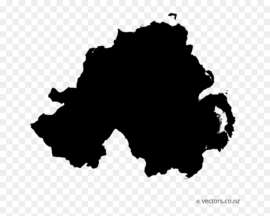 Flag Of Northern Ireland Vector Map - Northern Ireland Vector, HD Png Download - ireland flag png