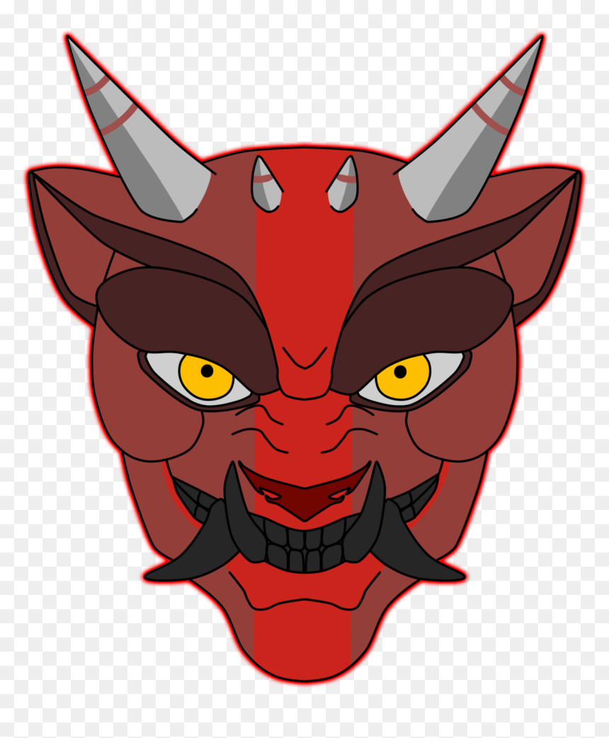 Oni Mask Demon - Oni, HD Png Download - demon face png
