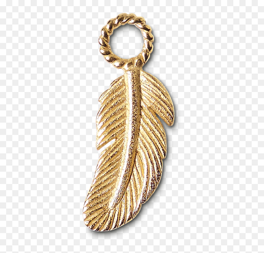 Locket, HD Png Download - gold feather png