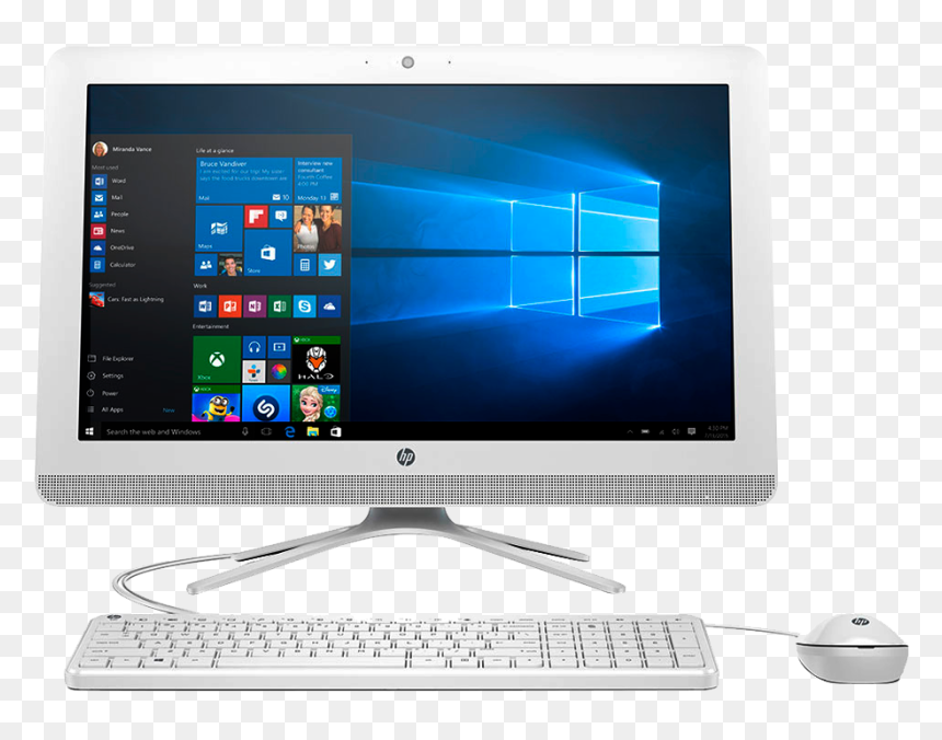 Computadora All In One 20 Hp 20-c205la Blanca - Hp All In One Pc 22 B060na, HD Png Download - computadora png