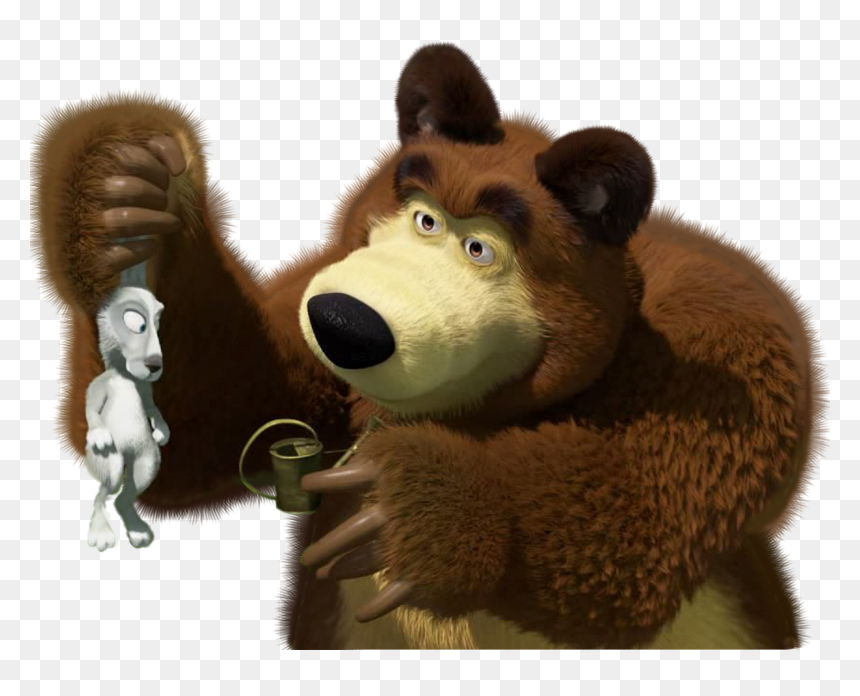 Masha And The Bear Transparent Png Clip - Transparent Background The Bear Masha Png, Png Download - masha and the bear png