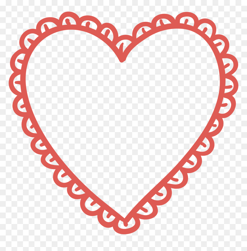 Valentines Day Heart Black And White Clip Art - Ed Edd Eddy Tattoo, HD Png Download - lace heart png