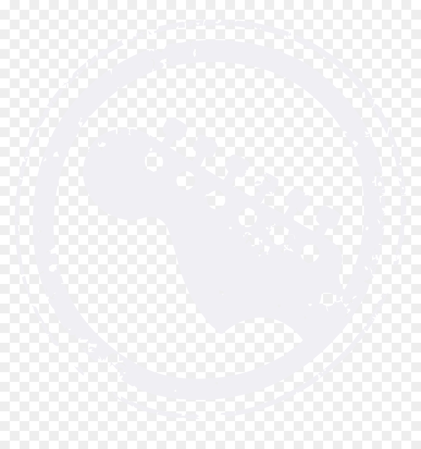Rock Band Guitar Icon For Use On A T-shirt - White Guitar Logo Png, Transparent Png - guitar icon png