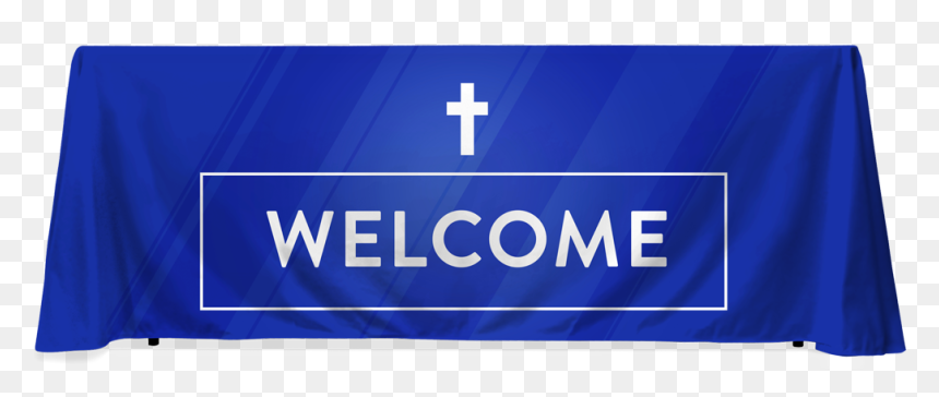 Blue Glass Welcome - Cross, HD Png Download - welcome banner png