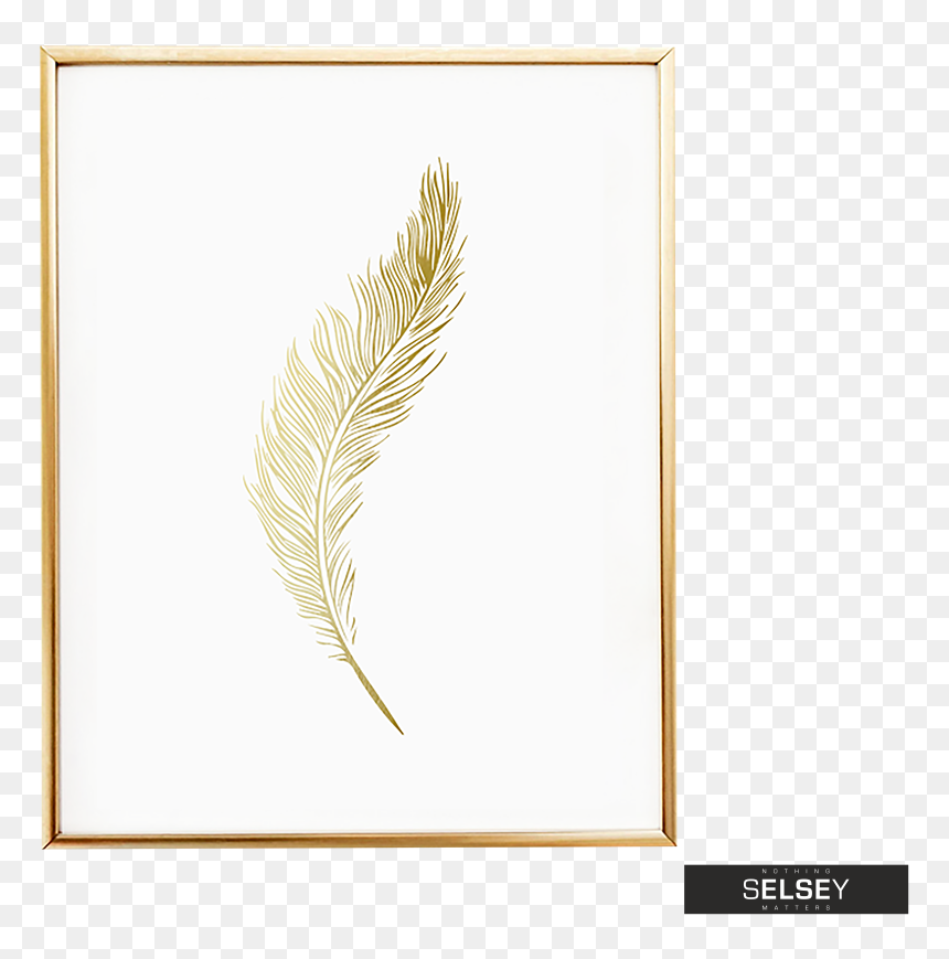 Temporary Tattoo, HD Png Download - gold feather png