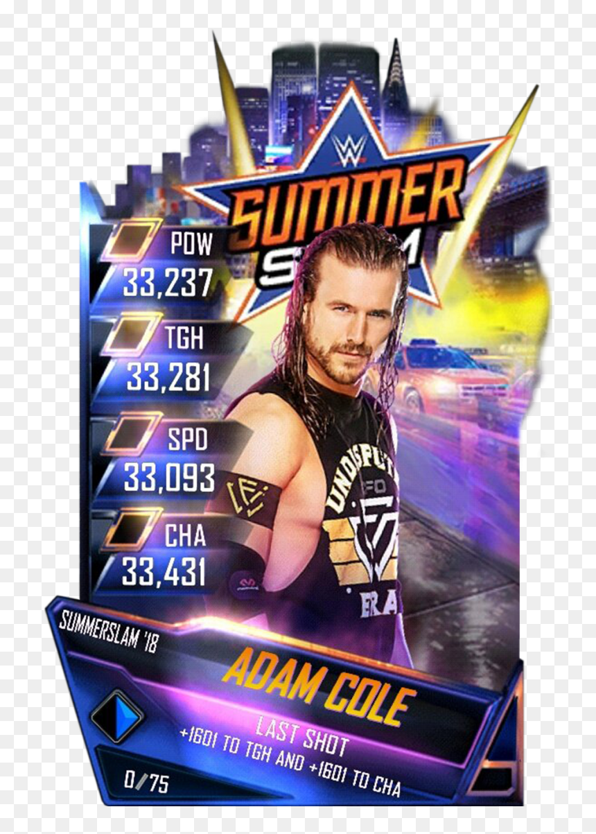 Adamcole S4 21 Summerslam18 - Wwe Supercard Summerslam 18 Cards, HD Png Download - summerslam png