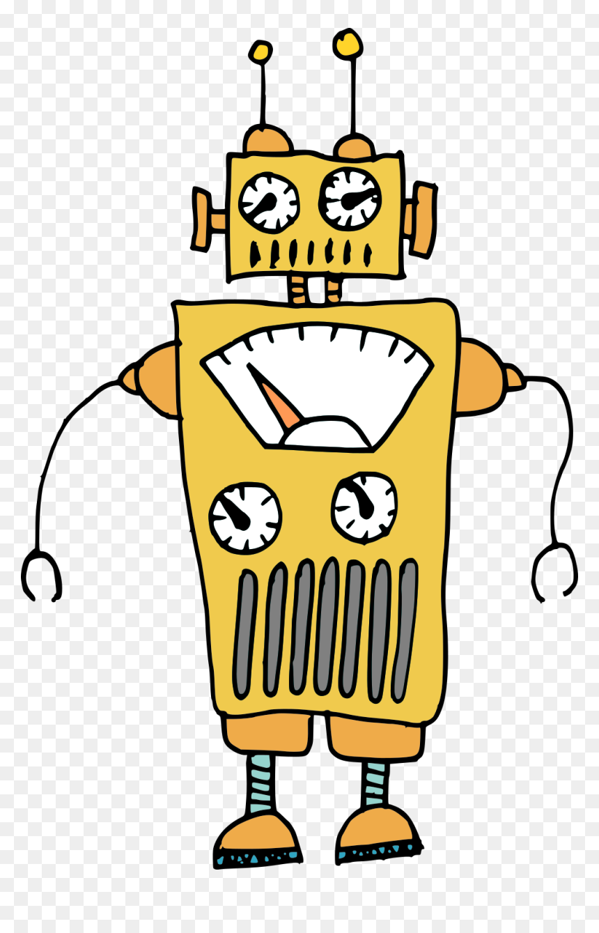 6 Silly Cartoon Robot Vector 6, HD Png Download - robot hand png