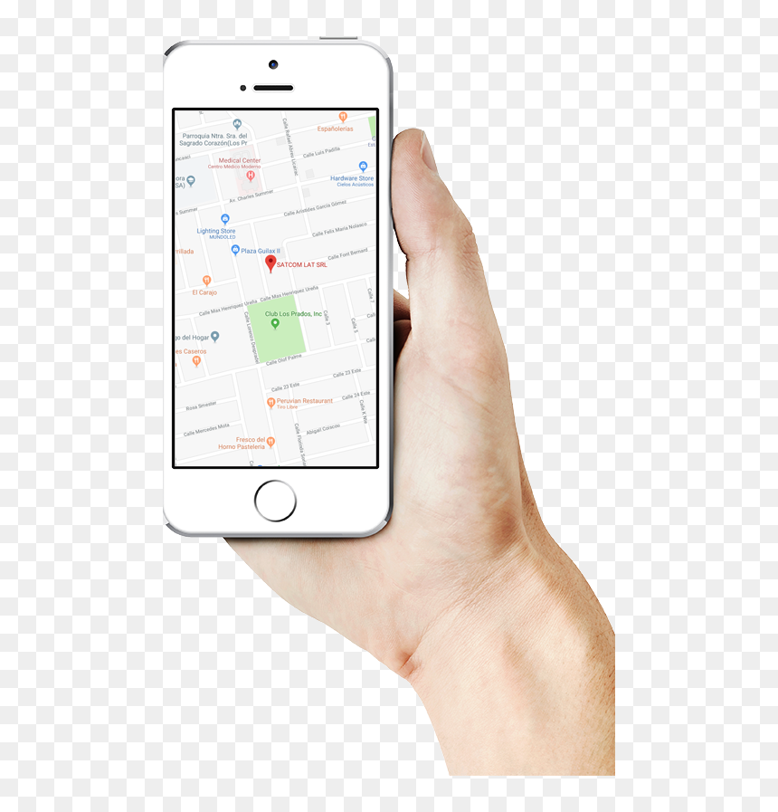 Mano Con Celular Gps Png, Transparent Png - mano png