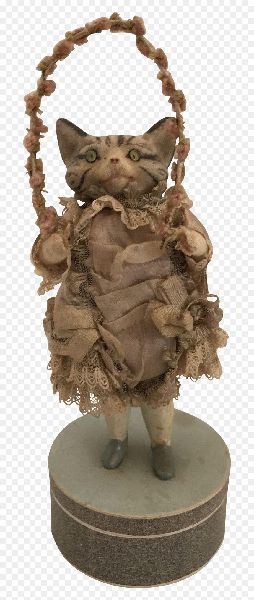 10 1/2 Antique German Dressed Cat Jumping Rope, Candy - Figurine, HD Png Download - jumping cat png