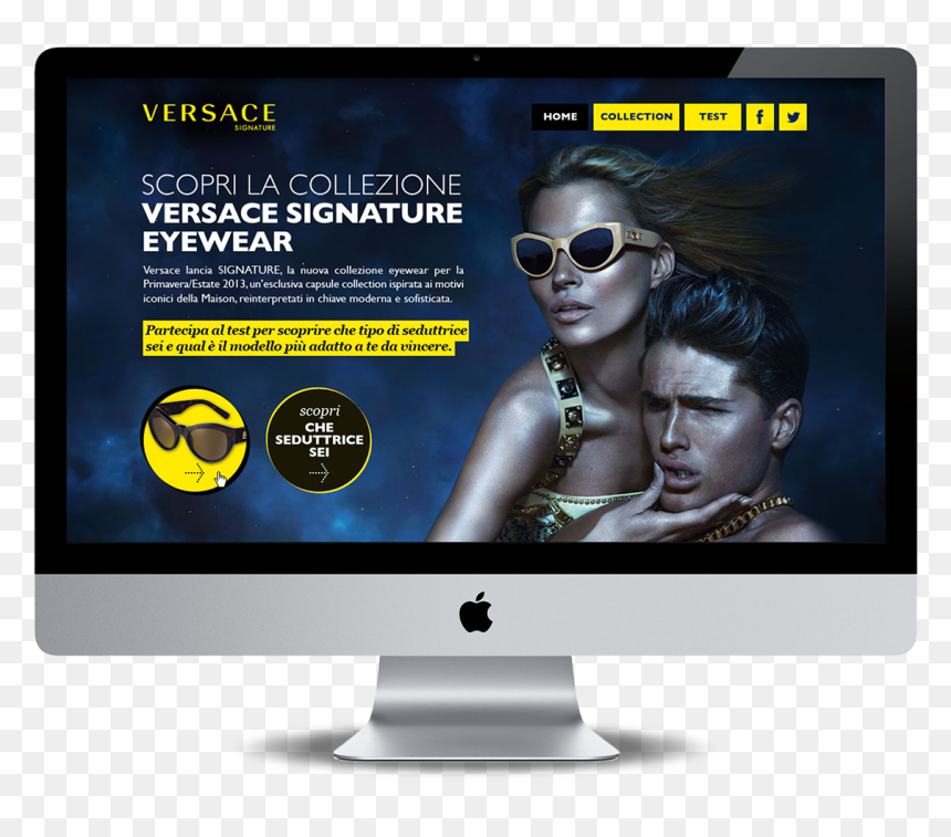 Computer Monitor, HD Png Download - versace png