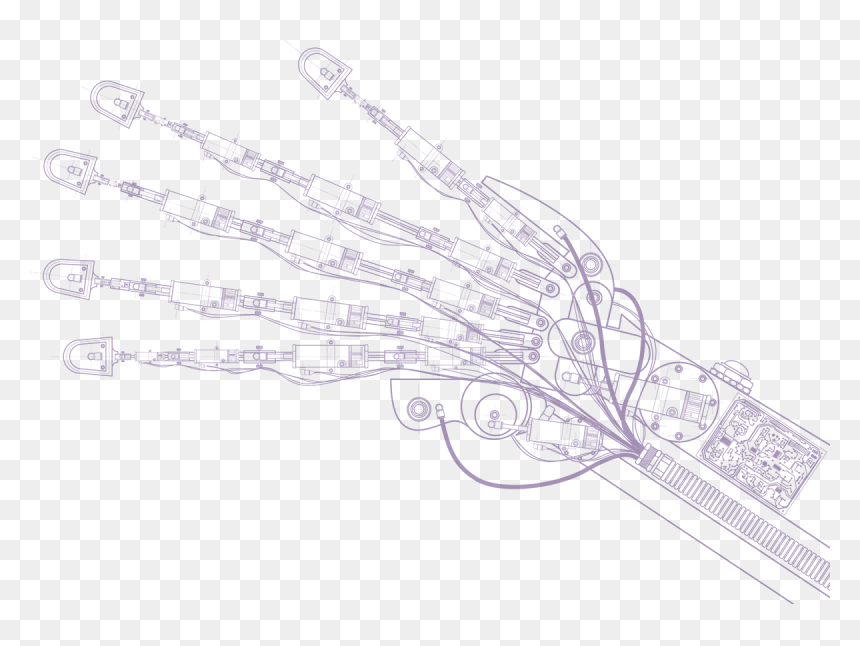 Sketch, HD Png Download - robot hand png